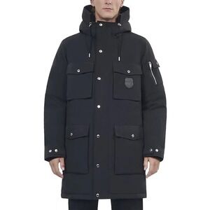 The Kooples Black Long Down Parka‎ Hooded Puffer Coat Black Size Med MSRP $985